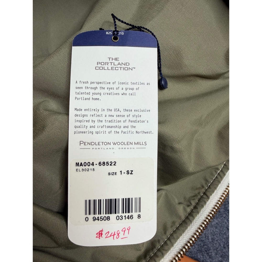 Pendleton Portland Collection Canvas Wool Tote Bag USA Made Stained NWT Tan - Picture 7 of 9